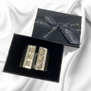 New Victoria's Secret Scandalous Cuff Bracelet Bangle Studs Silver Tone Gift Box